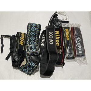 Canon Nikon Camera Neck Shoulder Straps Eos Lot Of 6 New And Used